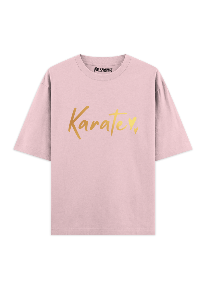 Karate Gold Script Oversized T-Shirt