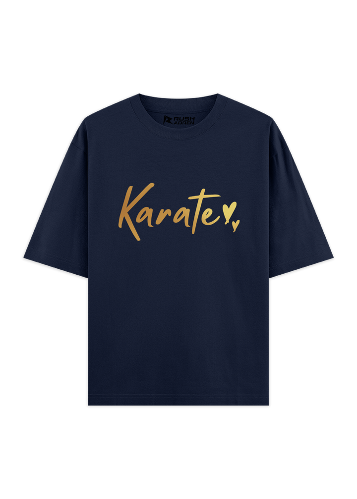 Karate Gold Script Oversized T-Shirt