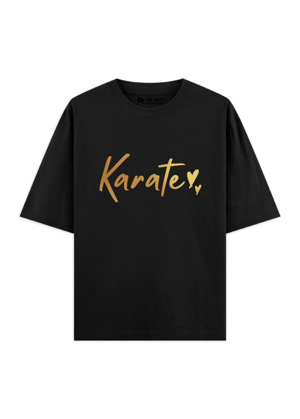 Karate Gold Script Oversized T-Shirt