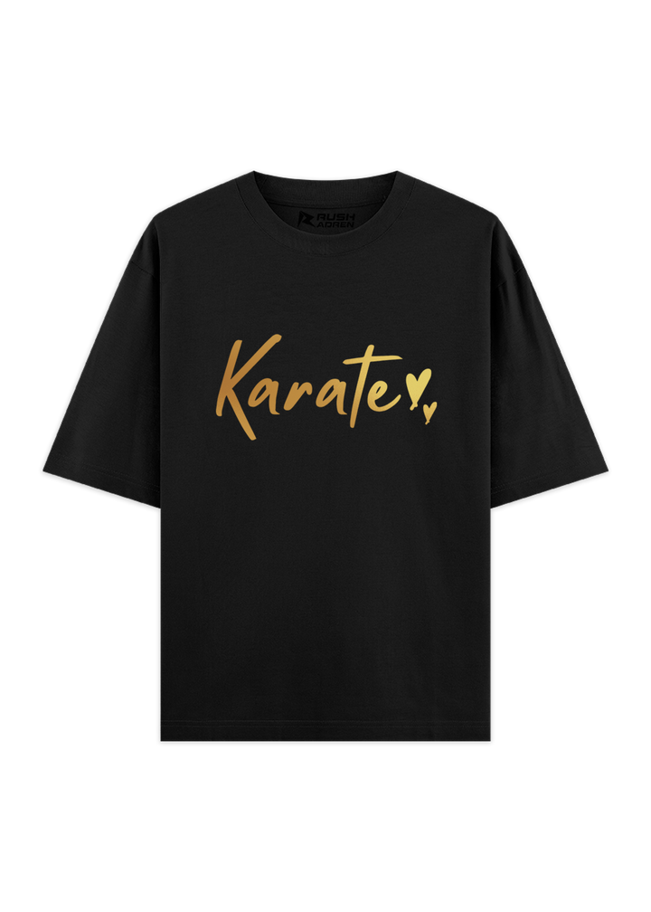 Karate Gold Script Oversized T-Shirt