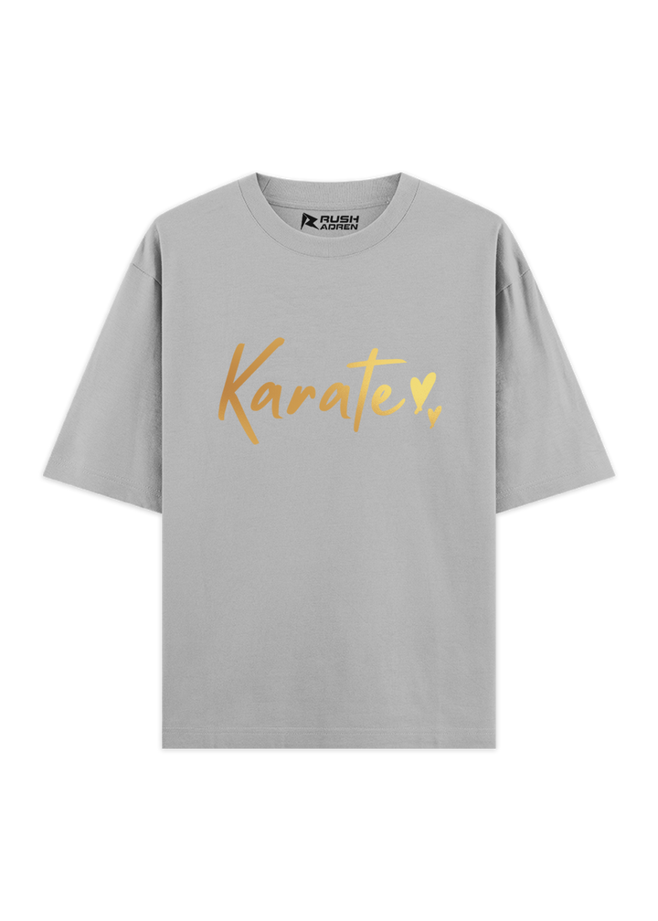 Karate Gold Script Oversized T-Shirt