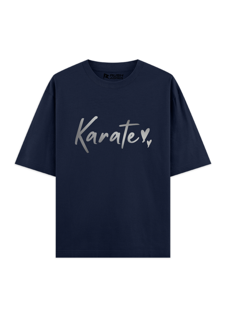 Karate Silver Script Oversized T-Shirt