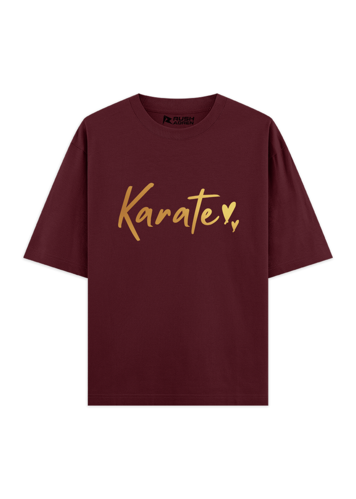 Karate Gold Script Oversized T-Shirt