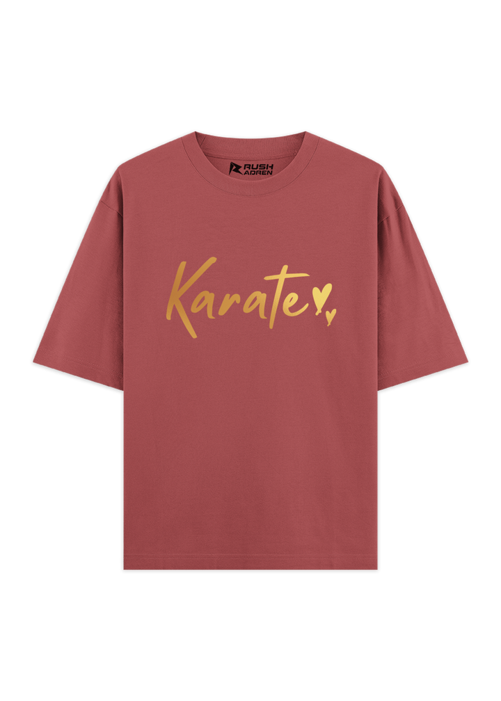 Karate Gold Script Oversized T-Shirt