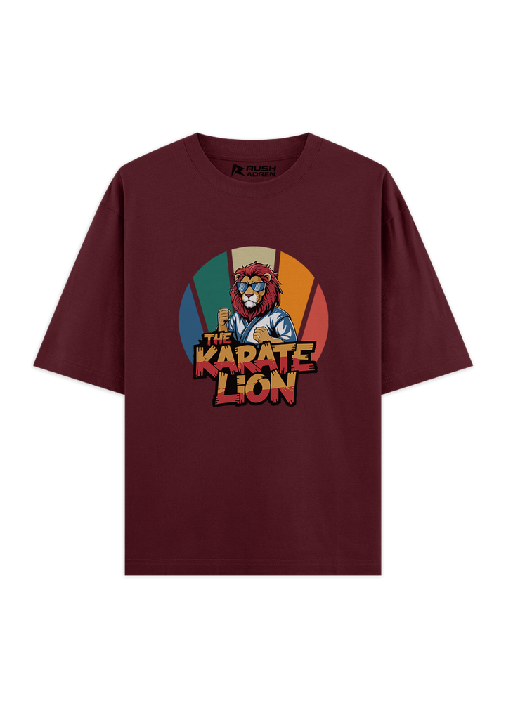 Fearless Karate Lion Oversized T-Shirt