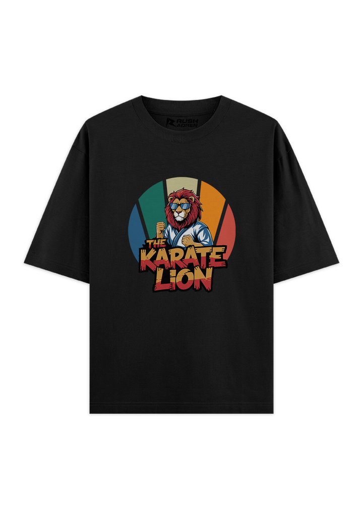 Fearless Karate Lion Oversized T-Shirt