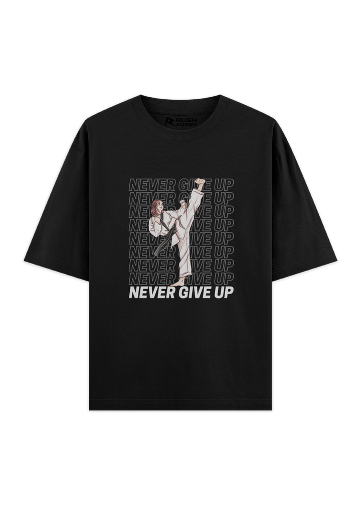 Karate Never Give Up Oversized T-Shirt