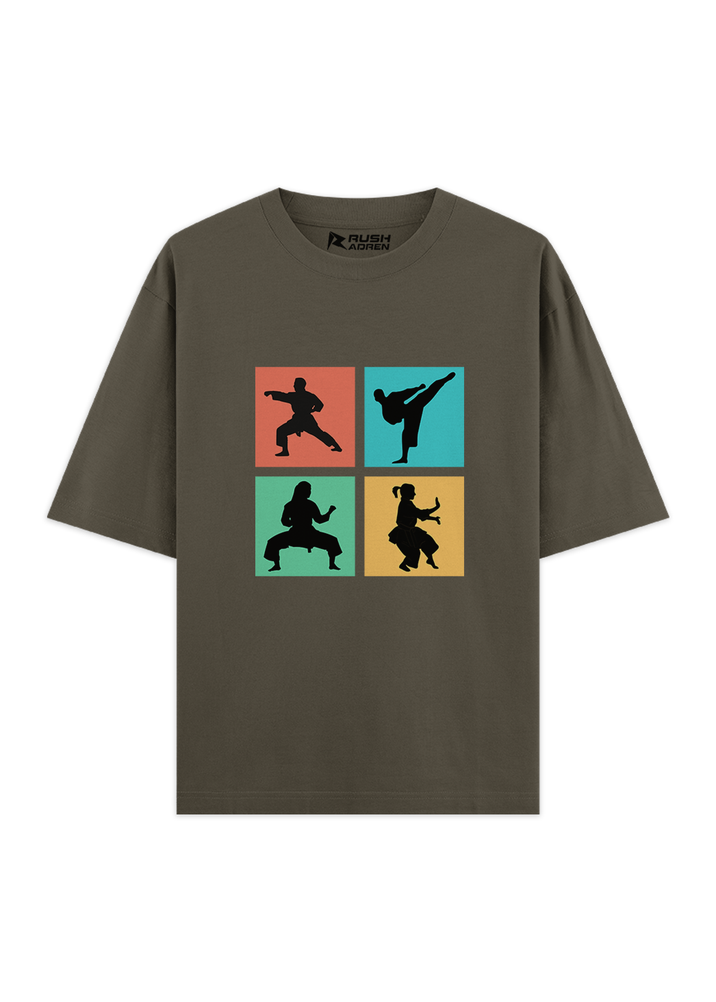 Pop Art Karate Moves Oversized T-Shirt