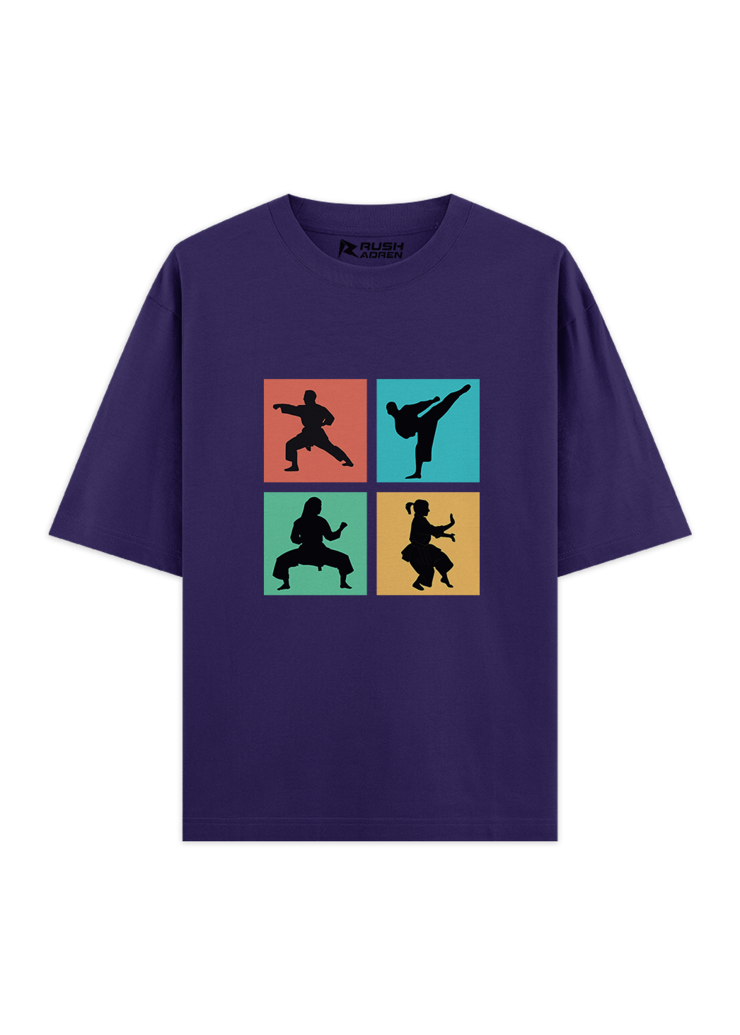 Pop Art Karate Moves Oversized T-Shirt