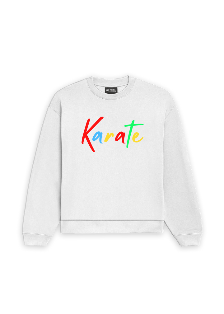 Karate Multicolor Script Sweatshirt