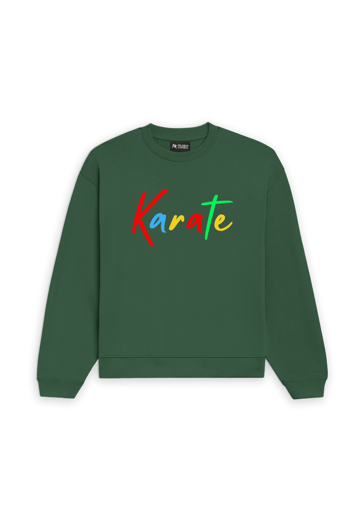 Karate Multicolor Script Sweatshirt