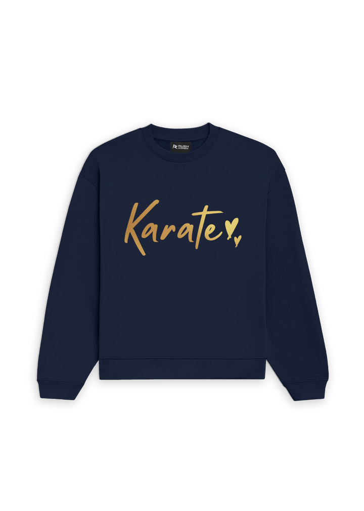 Karate Gold Script Oversized Sweatshirt