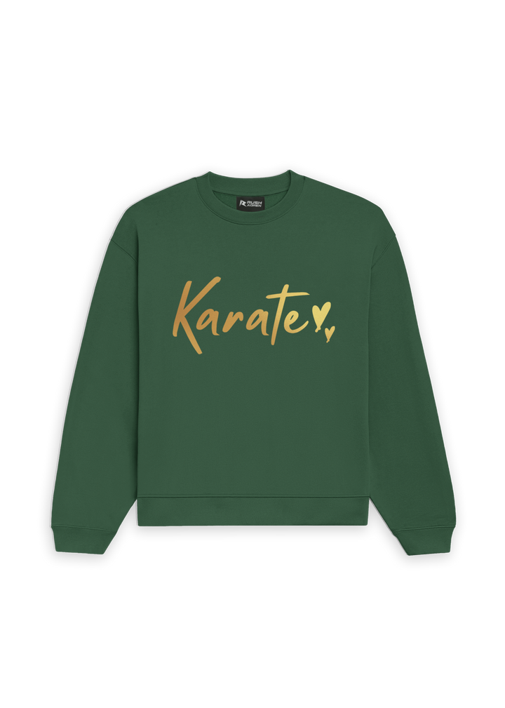 Karate Gold Script Oversized Sweatshirt