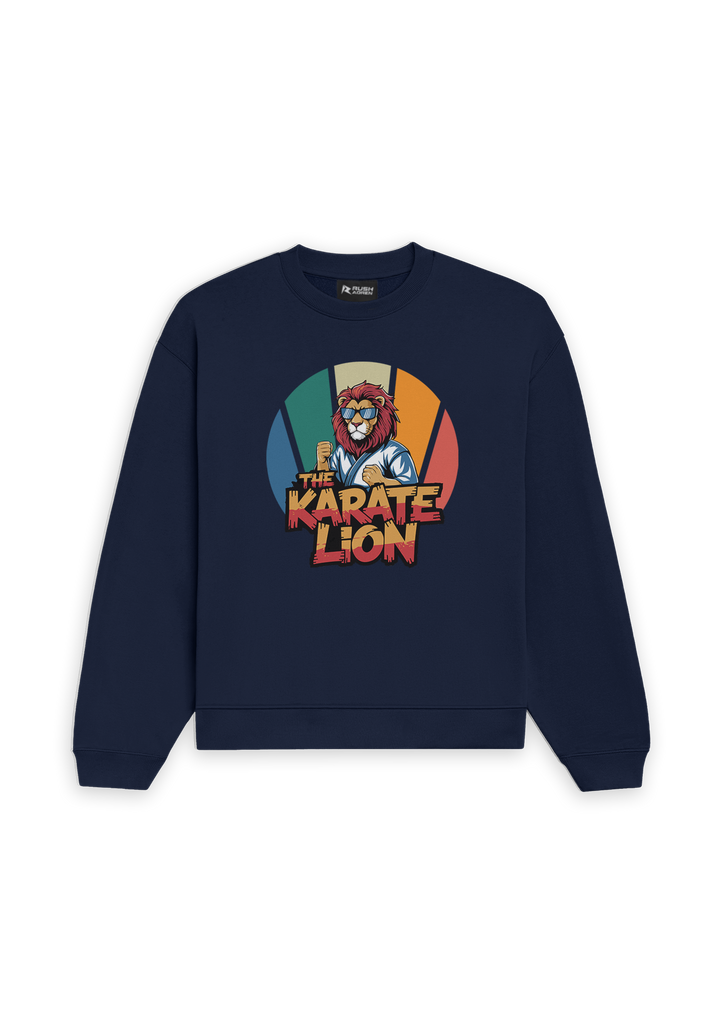 Fearless Karate Lion Oversized Sweatshirt