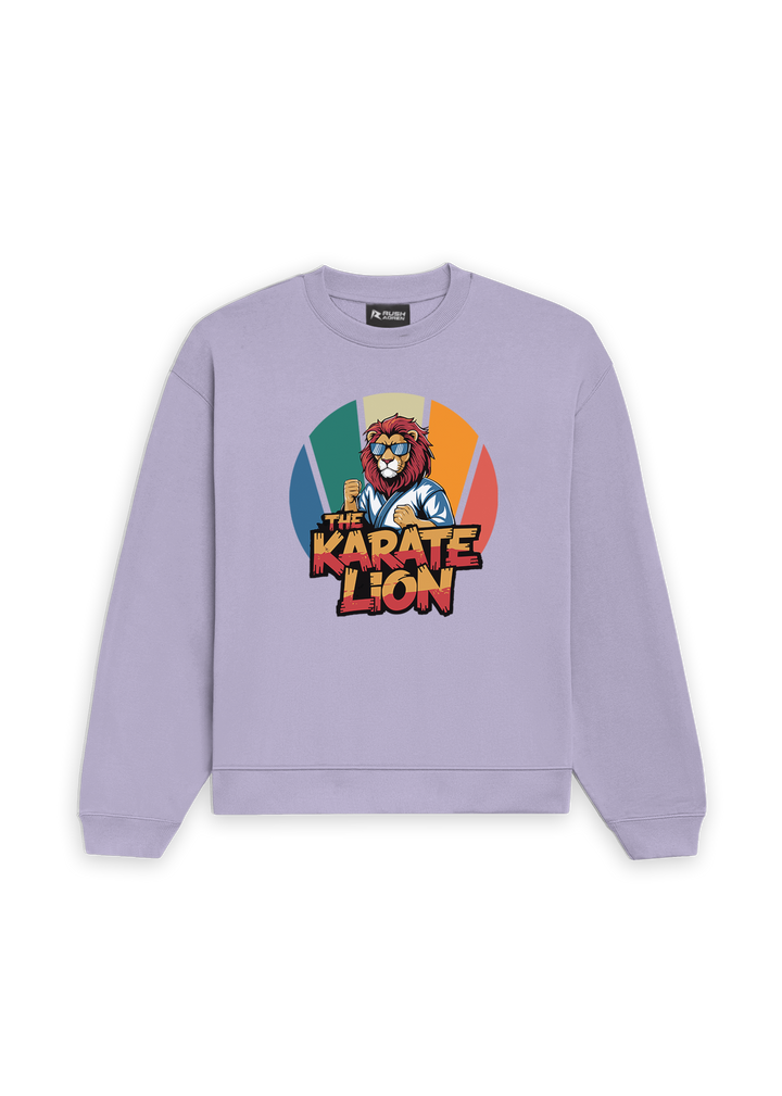 Fearless Karate Lion Oversized Sweatshirt