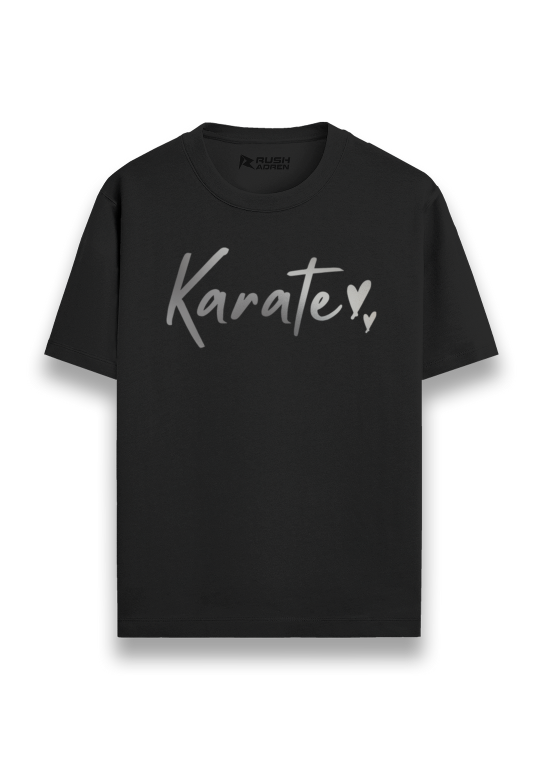 Karate Heart Silver Script T-Shirt