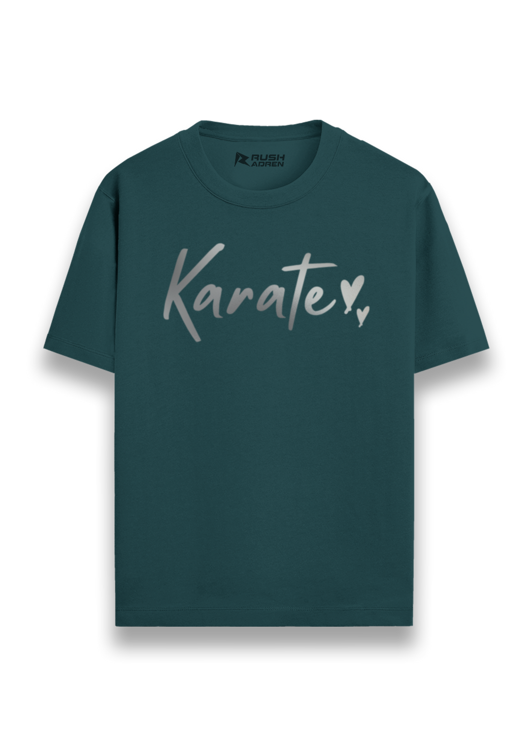 Karate Heart Silver Script T-Shirt