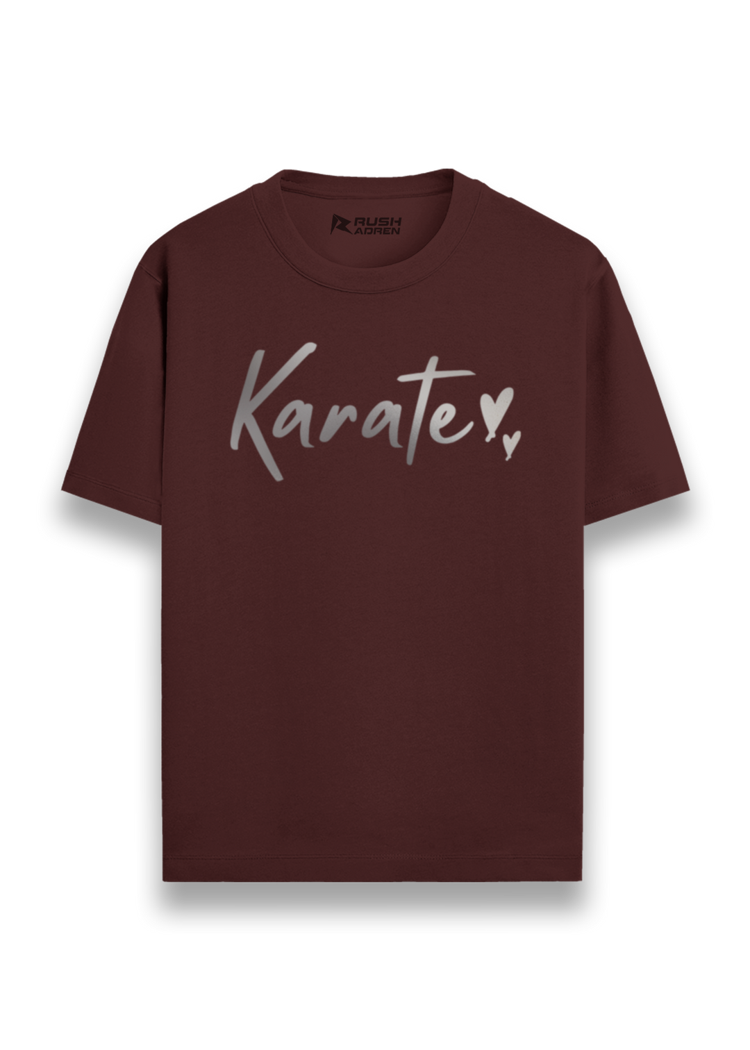 Karate Heart Silver Script T-Shirt