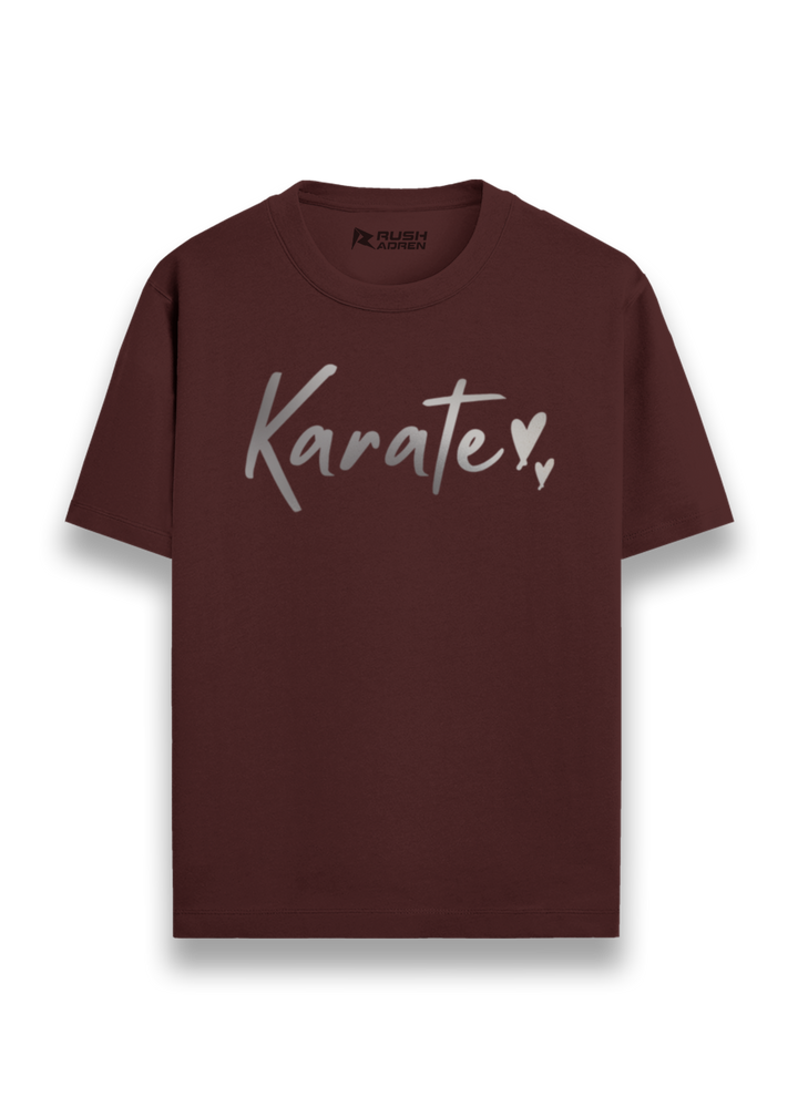 Karate Heart Silver Script T-Shirt