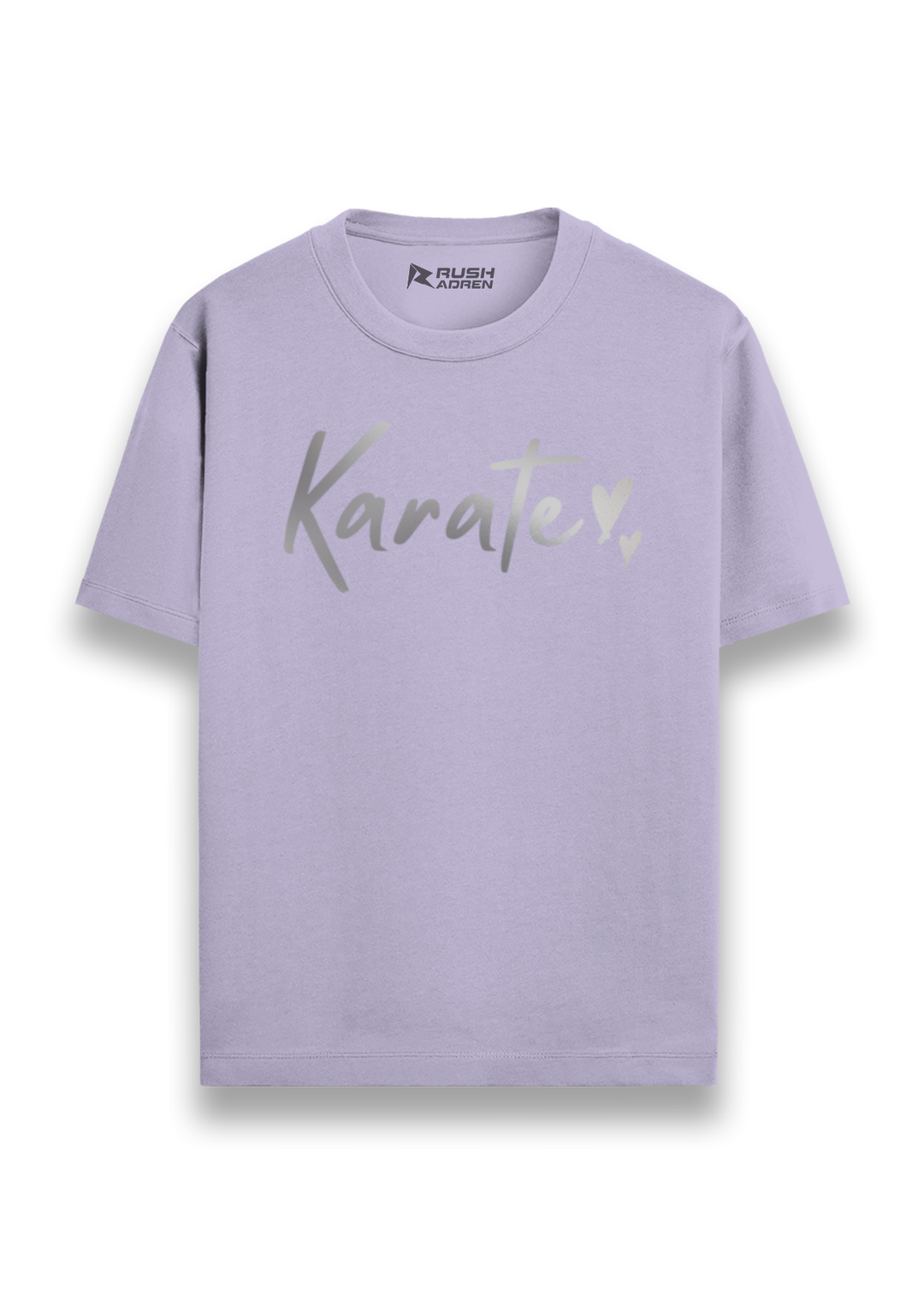 Karate Heart Silver Script T-Shirt