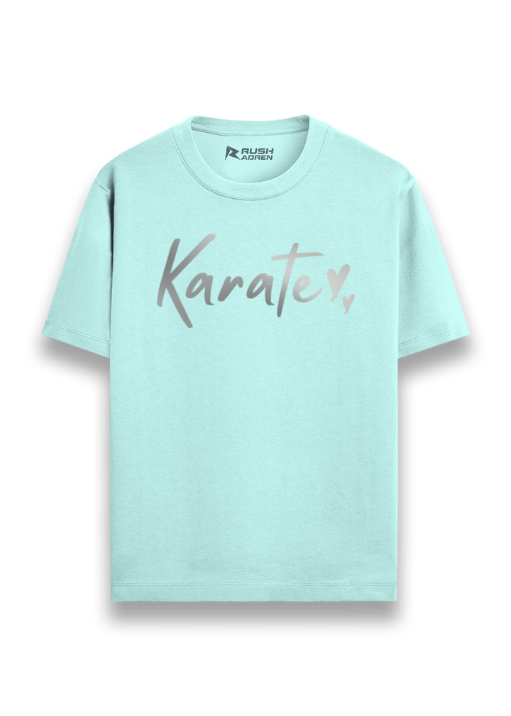 Karate Heart Silver Script T-Shirt