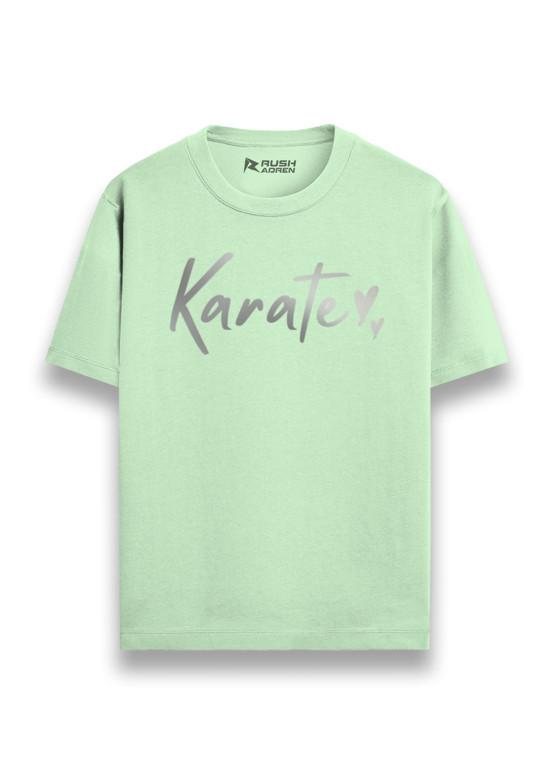 Karate Heart Silver Script T-Shirt