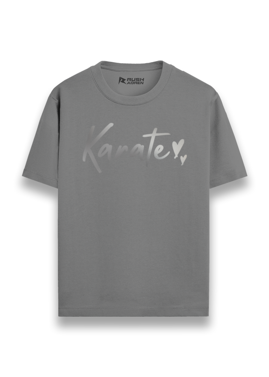 Karate Heart Silver Script T-Shirt
