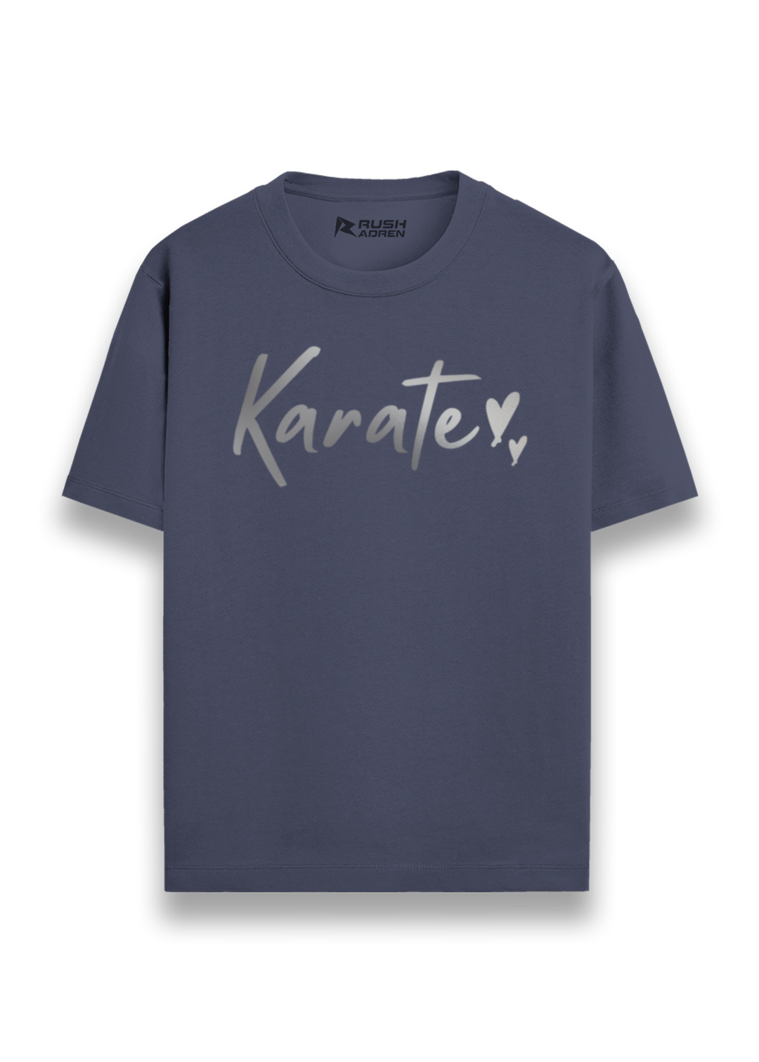 Karate Heart Silver Script T-Shirt