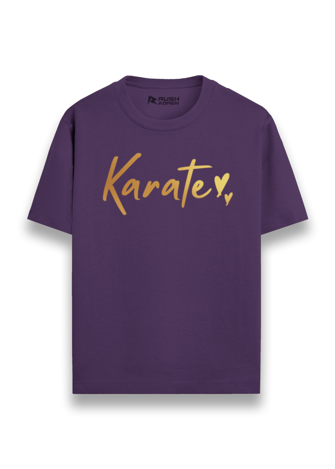 Karate Heart Gold Script T-Shirt