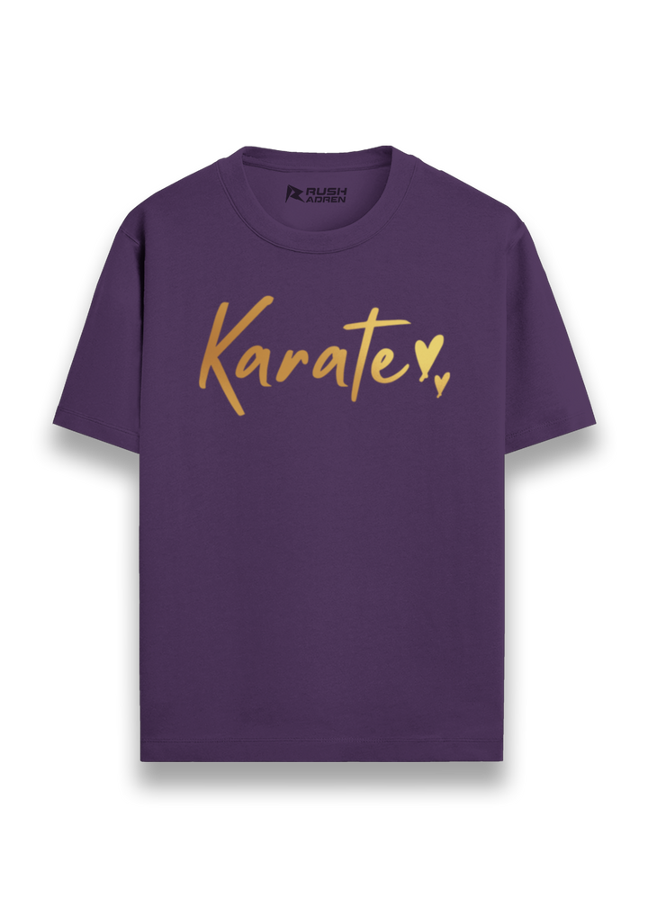 Karate Heart Gold Script T-Shirt