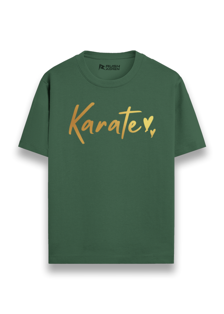 Karate Heart Gold Script T-Shirt