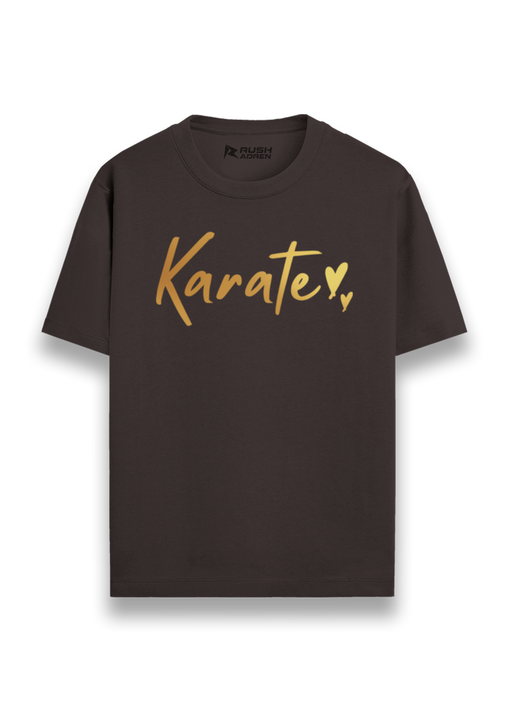 Karate Heart Gold Script T-Shirt