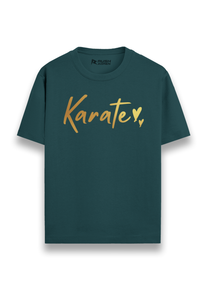 Karate Heart Gold Script T-Shirt