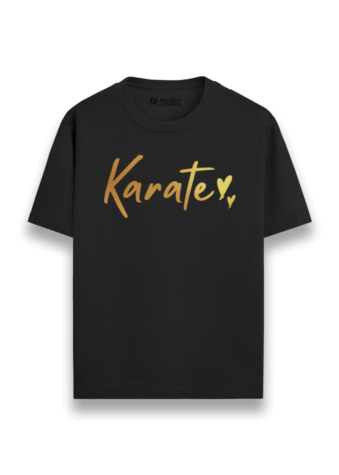 Karate Heart Gold Script T-Shirt