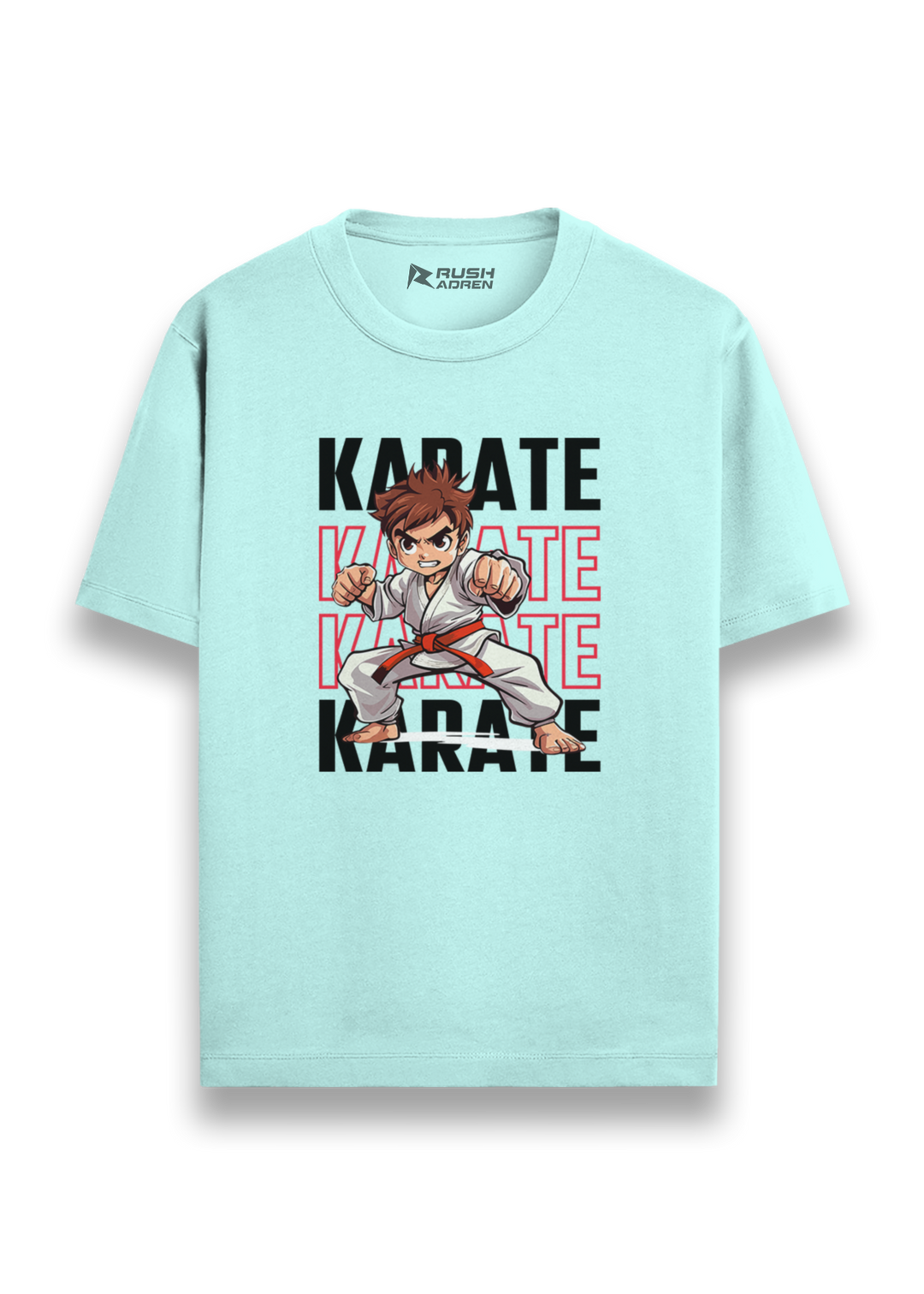Karate Fighter Action Graphic T-Shirt