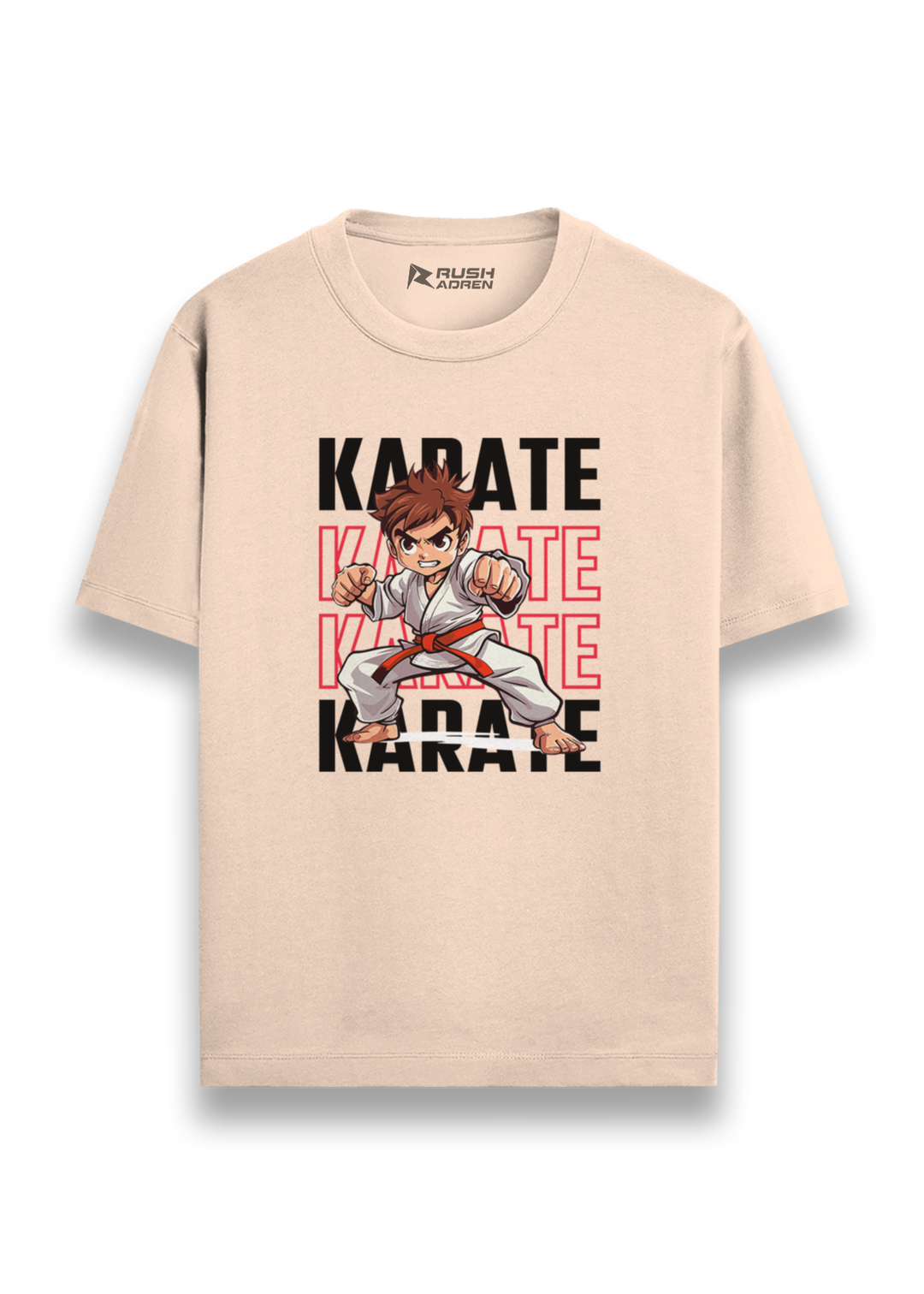 Karate Fighter Action Graphic T-Shirt