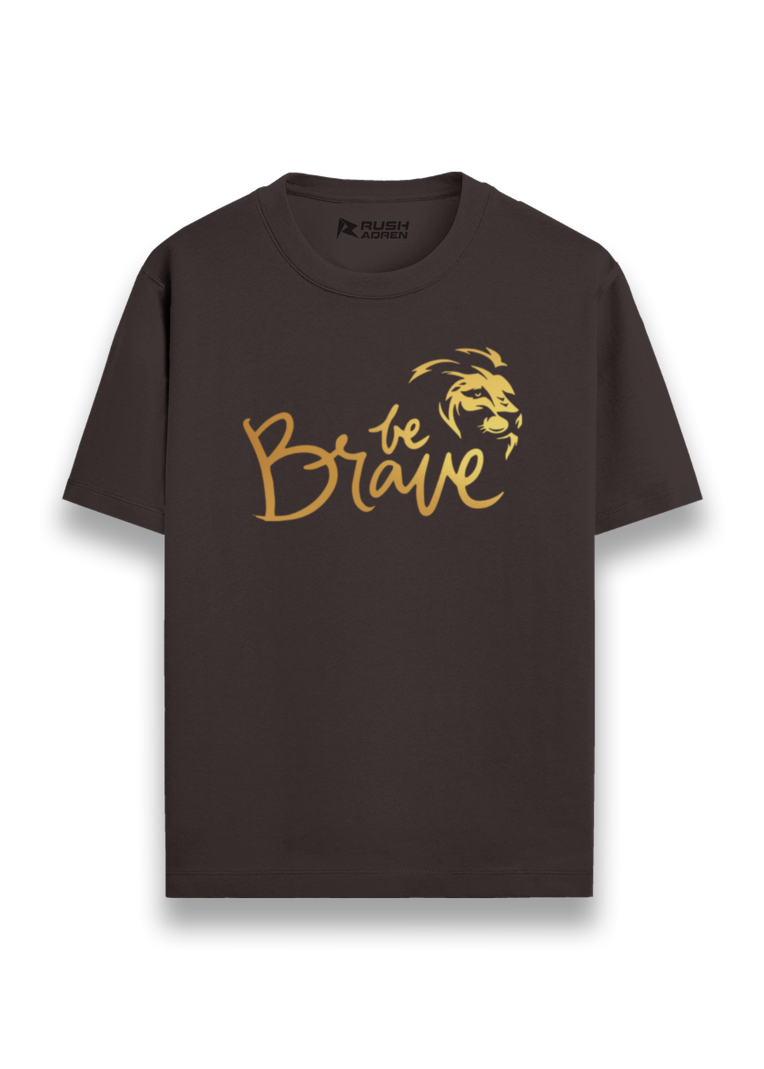 Be Brave Gold Printed T-Shirt