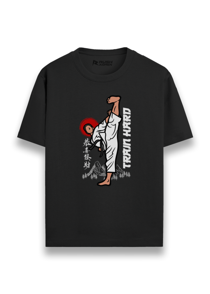 Train Hard Karate Graphic T-Shirt