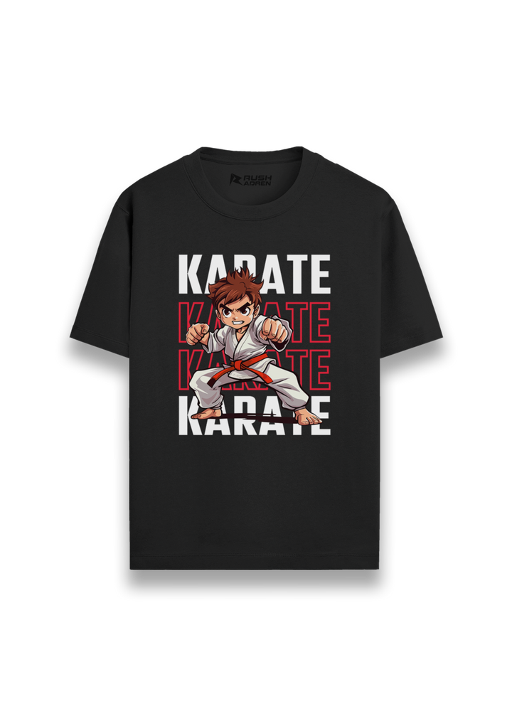 Boys Karate Action Comic Style T-Shirt