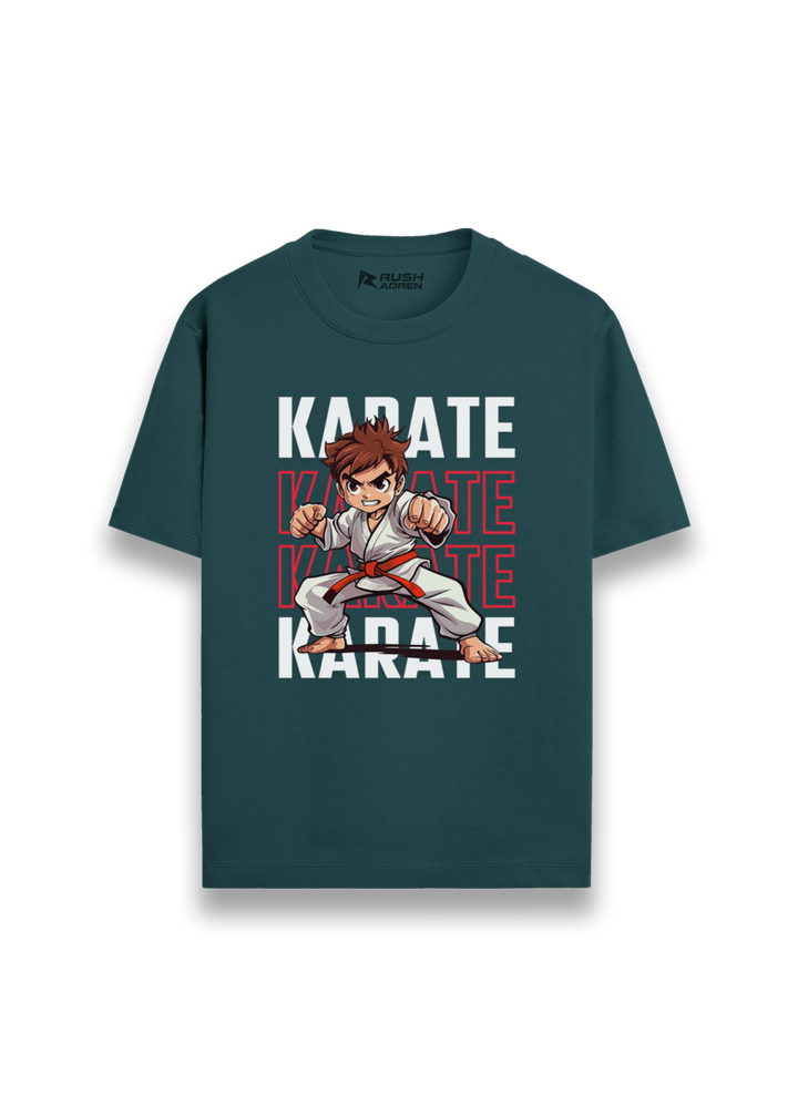 Boys Karate Action Comic Style T-Shirt