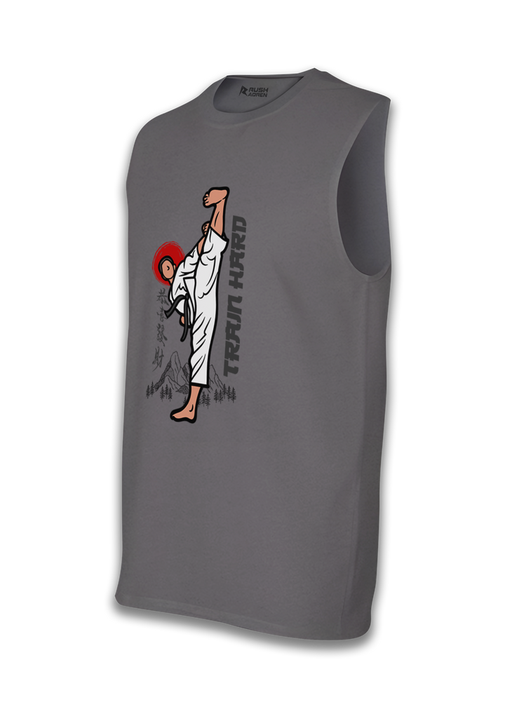 Train Hard Karate Sleeveless T-Shirt