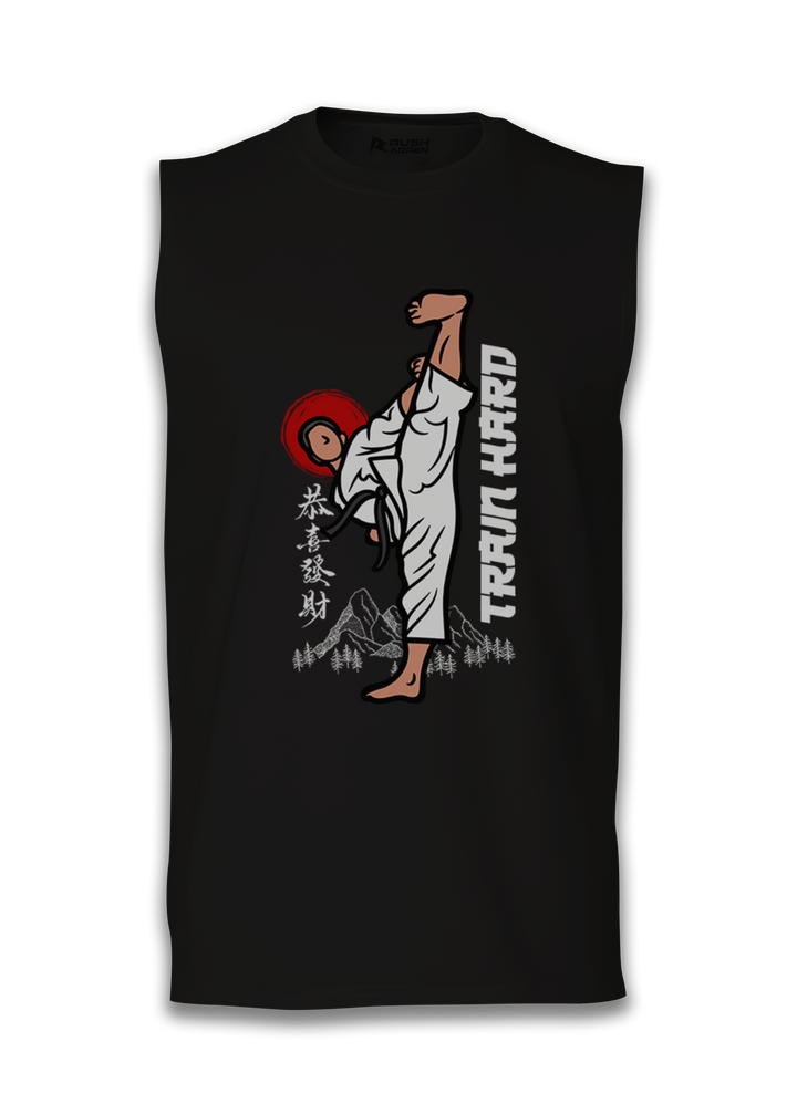 Train Hard Karate Sleeveless T-Shirt