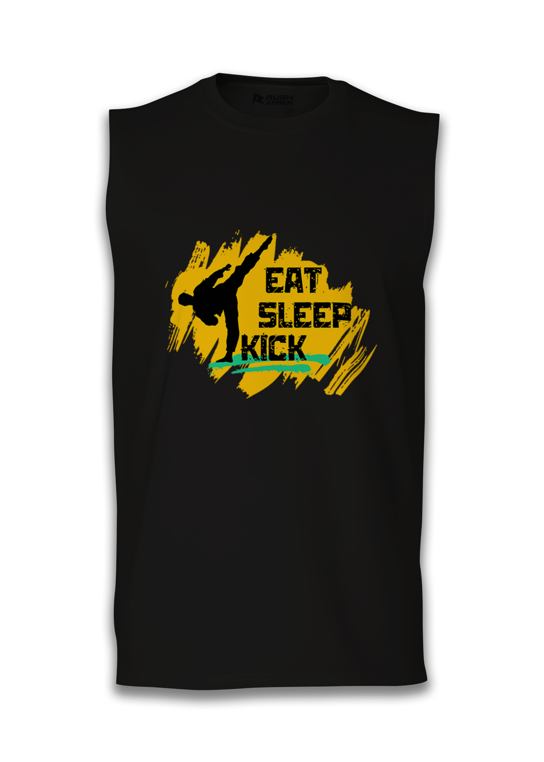 Eat Sleep Kick Sleeveless Karate T-Shirt