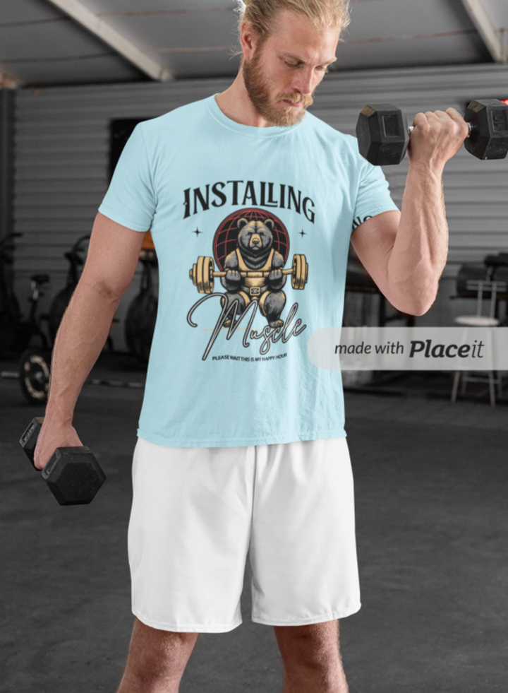 Installing Muscle Graphic T-Shirt