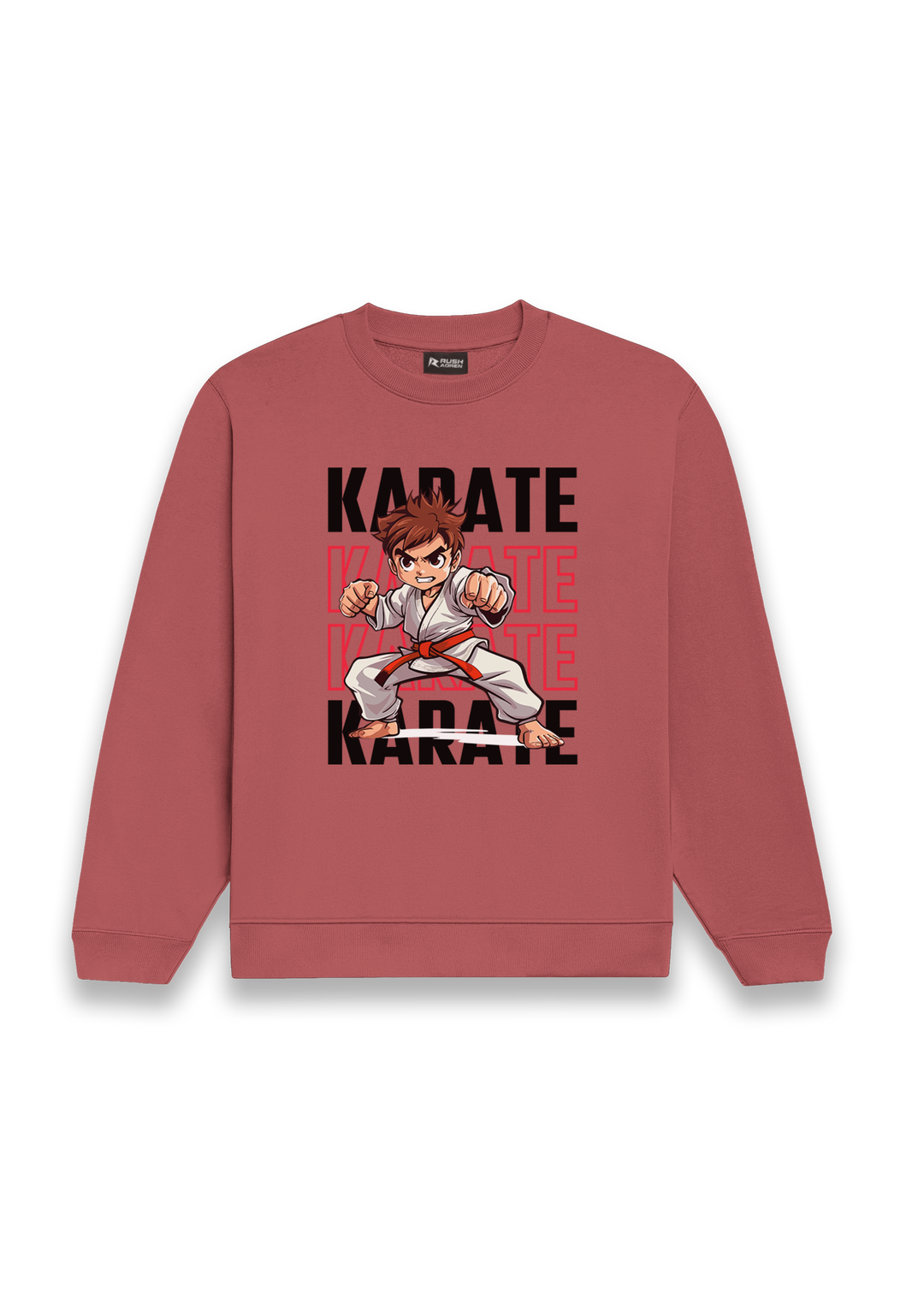 Karate Action Comic Style Sweatshirt