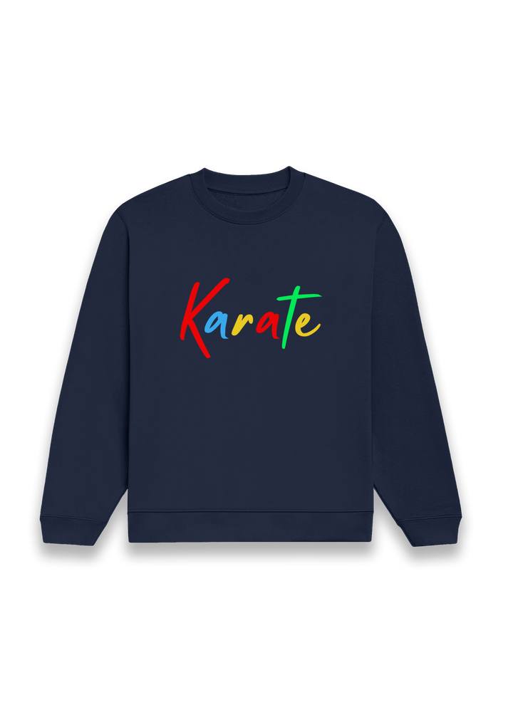 Karate Multicolor Script Sweatshirt