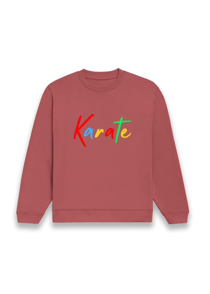 Karate Multicolor Script Sweatshirt