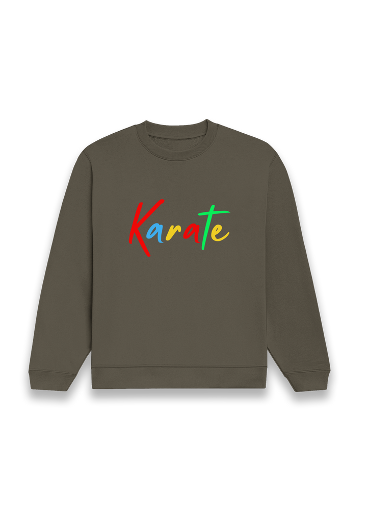 Karate Multicolor Script Sweatshirt