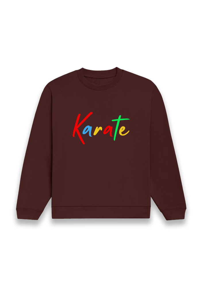 Karate Multicolor Script Sweatshirt