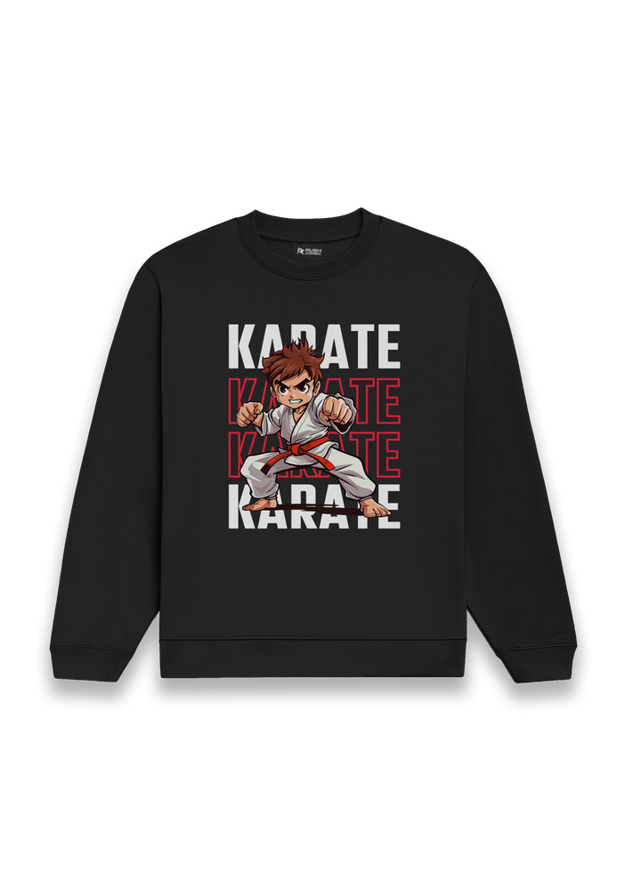 Karate Action Comic Style Sweatshirt